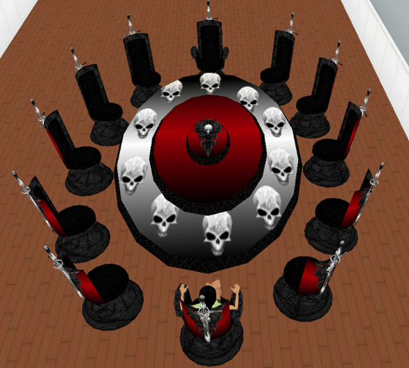 TOP VIEW OF B.O.S.S. DYNASTY MEETING TABLE