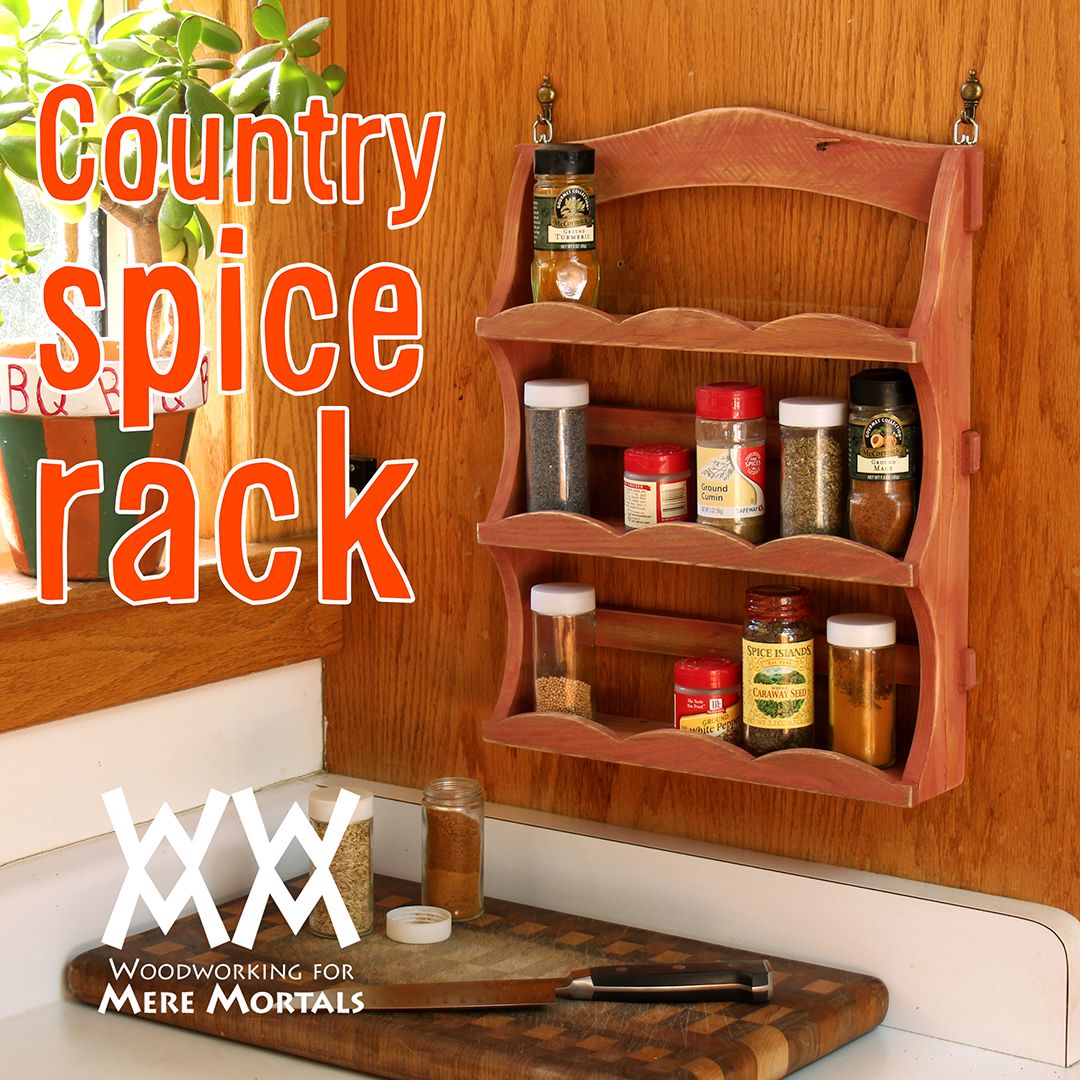 Make a country charm spice rack. Great pallet wood or ...