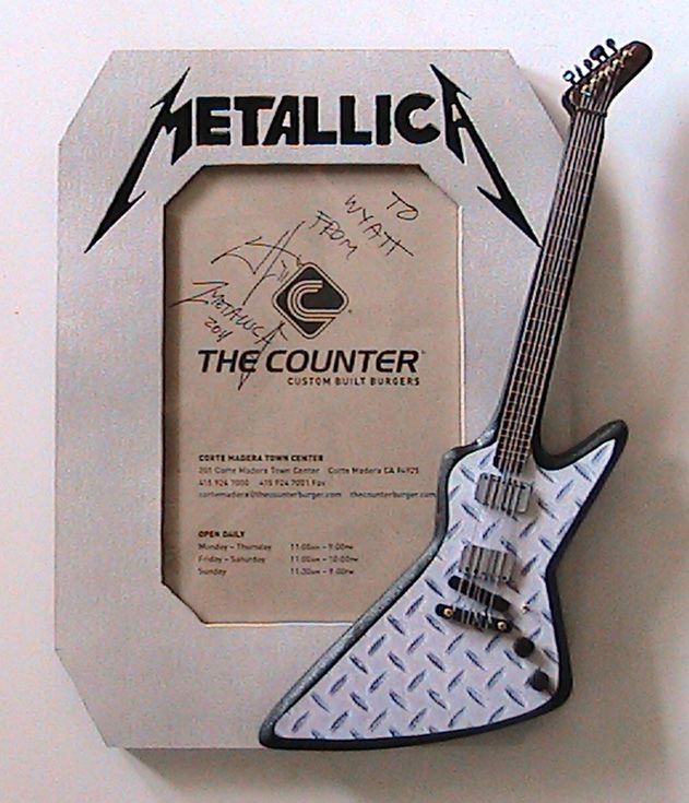 Metallica autograph frame