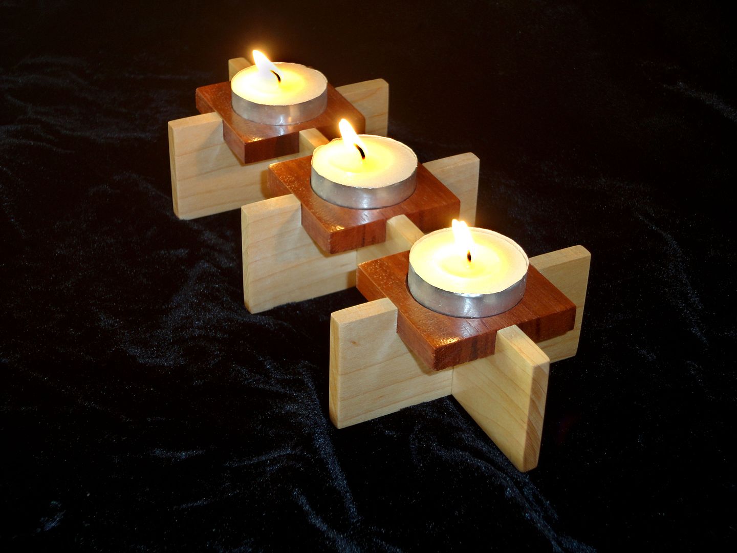 Wood Candle Holders