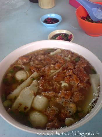 fishball noodles prawn cracker batu berendam