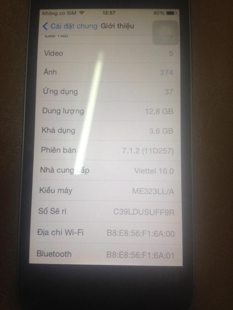 5s 16g grey lock Tmobile 7.1.2 zin ốc giá 7tr