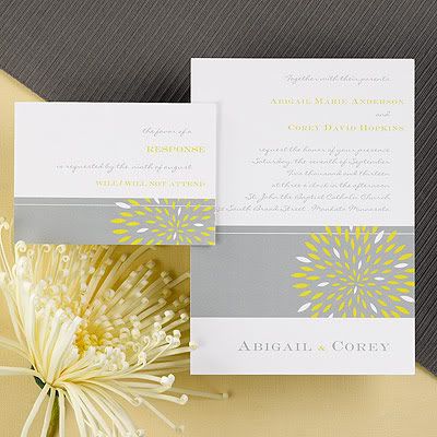 Yellow and Grey Modern Whimsical Daisy Table Numbers Favor Tags Place Cards