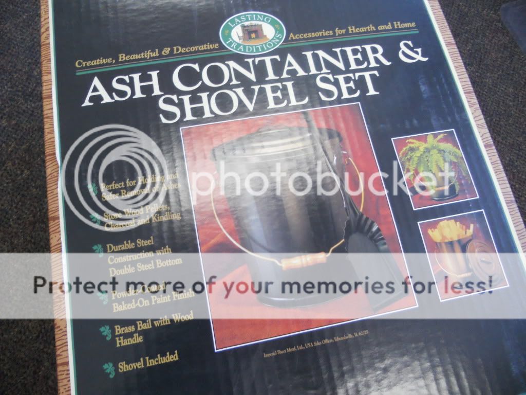 Ash Container & Shovel Set Antique Brass LT1065 (NIB)  