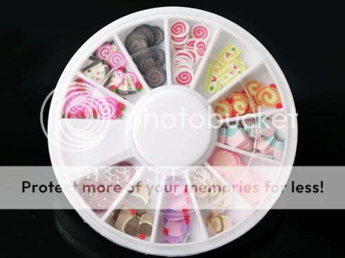 120 x 3D FIMO Slice CAKE Decoration for nail Art new  