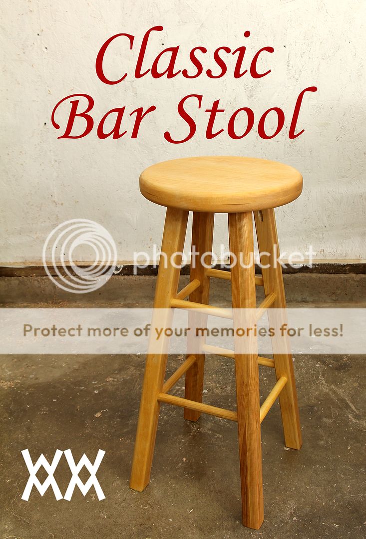 Wooden Woodworking Bar Stool Plans PDF Plans