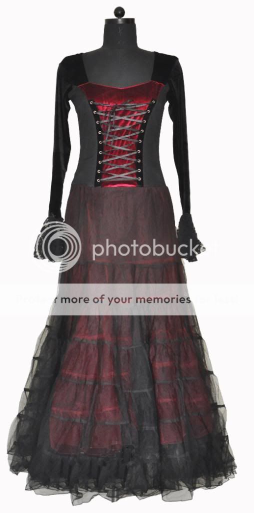   Vamp Christmas Punk Prom Party Victorian Halloween Dress 1417  