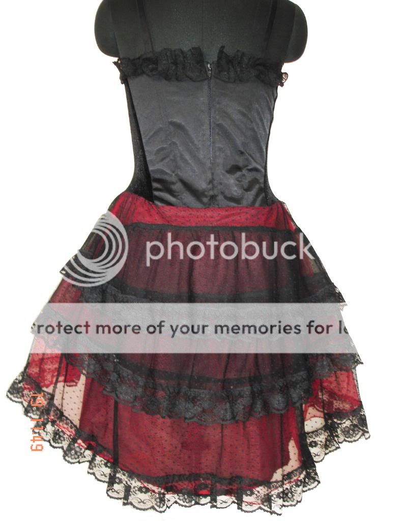 Victorian Custom Made Corset Gothic Vampire Prom Party Mini Dress Girl ...